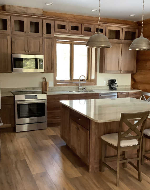 Installed luxury vinyl flooring in home