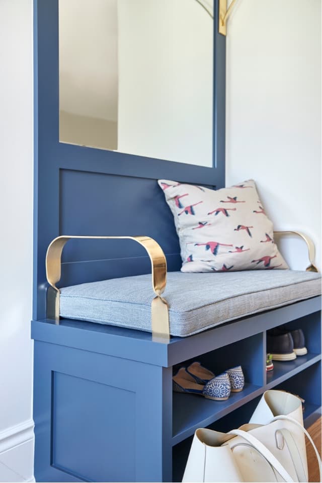 Small Entryway Custom Built-in Cabinet with Bench